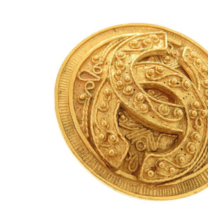 美品 シャネル ヴィンテージ ココマーク メタル ゴールド ブローチ 0068【中古】CHANEL