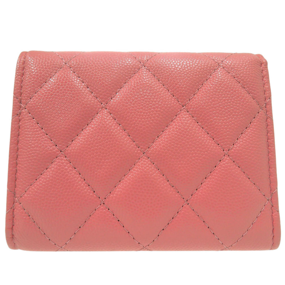 美品 シャネル マトラッセ フラップコインケース レザー ピンク 0073【中古】CHANEL レディース