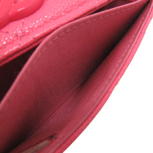 美品 シャネル マトラッセ フラップコインケース レザー ピンク 0073【中古】CHANEL レディース