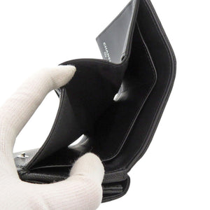 新品同様 シャネル AP3725 ココマーク キャビアスキン ブラック 三つ折り財布 黒 0084【中古】CHANEL