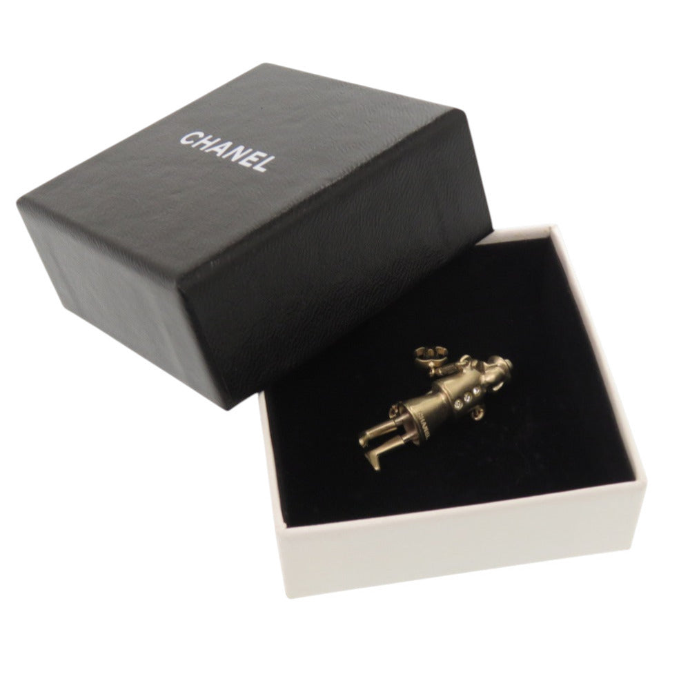美品 シャネル マドモワゼル ドール 人形 05A ストーン ココマーク シャンパンゴールド ブローチ 0085 【中古】 CHANEL