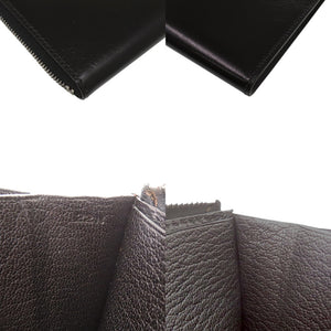 美品 エルメス L字ファスナー財布 リミックスカードケース ボックスカーフ パラジウム合金 ブラック □G刻印 黒 カードケース 0090【中古】HERMES