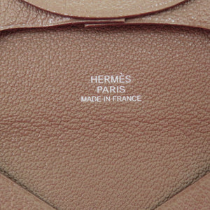 美品 エルメス バスティア シェーブル エトゥープ □R刻印 茶 コインケース 0092【中古】HERMES