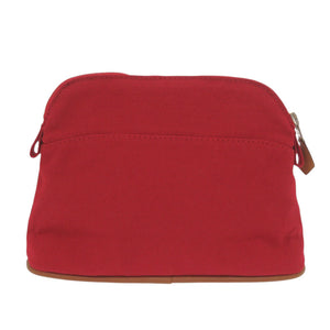 新品同様 エルメス ボリードポーチ 20 PM コットン レッド ポーチ 赤 0108【中古】HERMES