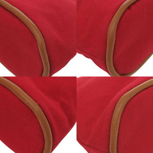 新品同様 エルメス ボリードポーチ 20 PM コットン レッド ポーチ 赤 0108【中古】HERMES