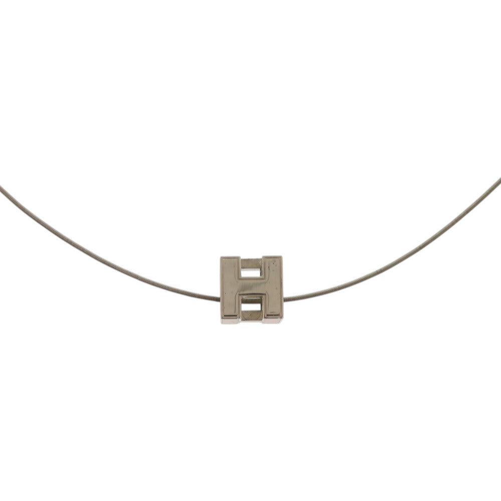 美品 エルメス カージュドアッシュ Hキューブ メタル オレンジ ネックレス 0114【中古】HERMES