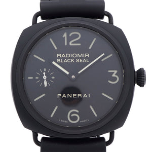 オフィチーネ パネライ ラジオミール ブラックシール PAM00292 手巻き 腕時計 SS/ラバー ブラック 黒文字盤 0194【中古】OFFICINE PANERAI メンズ