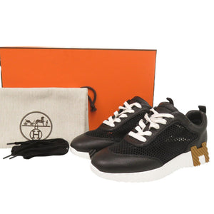 未使用 エルメス スニーカー バウンシング H261015Z サイズ37 レザー ブラック 黒 0217【中古】HERMES