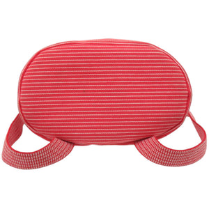 美品 エルメス ストライプ カヴァルカラー キッズ ホース コットン 赤 レッド リュック デイパック 0223【中古】HERMES