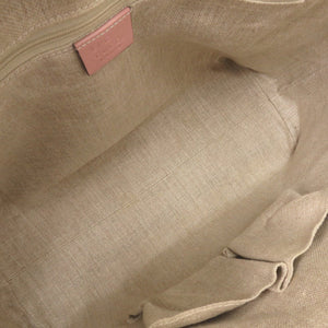 グッチ マイクログッチシマ 449655 レザー ピンク 2WAY ハンドバッグ トートバッグ ショルダーバッグ 0233【中古】GUCCI