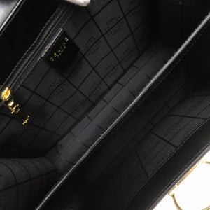美品 セリーヌ レザー ブラック ショルダーバッグ 黒 0247【中古】CELINE