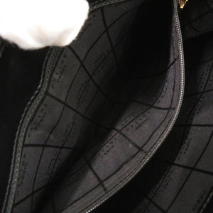 美品 セリーヌ レザー ブラック ショルダーバッグ 黒 0247【中古】CELINE