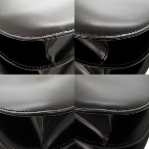 美品 セリーヌ レザー ブラック ショルダーバッグ 黒 0247【中古】CELINE