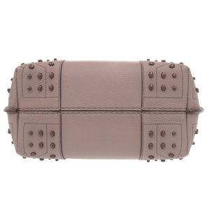 美品 トッズ ウェーブ レザー パープル トートバッグ ハンドバッグ 0249【中古】TOD’S