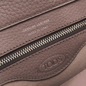 美品 トッズ ウェーブ レザー パープル トートバッグ ハンドバッグ 0249【中古】TOD’S