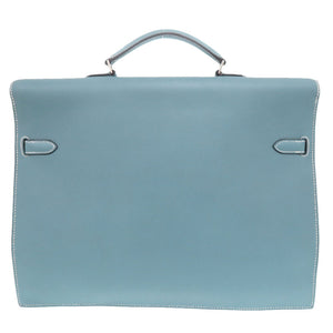 美品 エルメス ケリーデペッシュ38 ヴォーエプソン ブルージーン シルバー金具 □J刻印(2006年製) ビジネスバッグ 0259【中古】HERMES