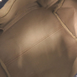 クリスチャンディオール トロッター キャンバス レザー ネイビー ベージュ ミニ ボストンバッグ ハンドバッグ 0265【中古】Christian Dior