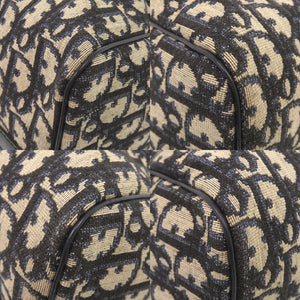 クリスチャンディオール トロッター キャンバス レザー ネイビー ベージュ ミニ ボストンバッグ ハンドバッグ 0265【中古】Christian Dior