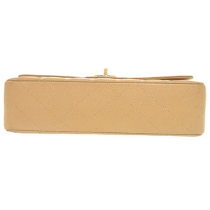 美品 シャネル マトラッセ25 ダブルフラップ キャビアスキン 6番台 ゴールド金具 ベージュ ショルダーバッグ 0285【中古】CHANEL