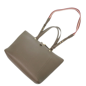 美品 バリー レザー グレージュ 2way トートバッグ 0291【中古】BALLY