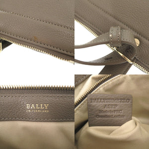 美品 バリー レザー グレージュ 2way トートバッグ 0291【中古】BALLY