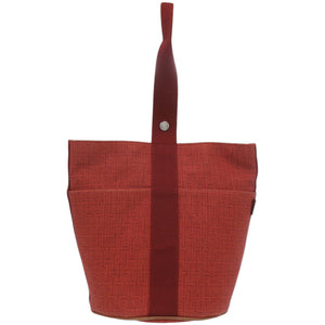 美品 エルメス サクソーMM トワルアッシュ オレンジ ハンドバッグ 0294【中古】HERMES