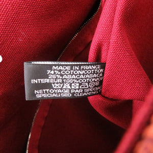 美品 エルメス サクソーMM トワルアッシュ オレンジ ハンドバッグ 0294【中古】HERMES