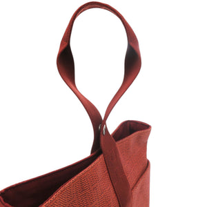 美品 エルメス サクソーMM トワルアッシュ オレンジ ハンドバッグ 0294【中古】HERMES