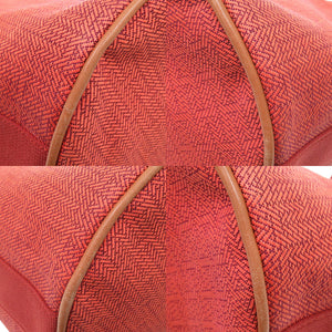 美品 エルメス サクソーMM トワルアッシュ オレンジ ハンドバッグ 0294【中古】HERMES