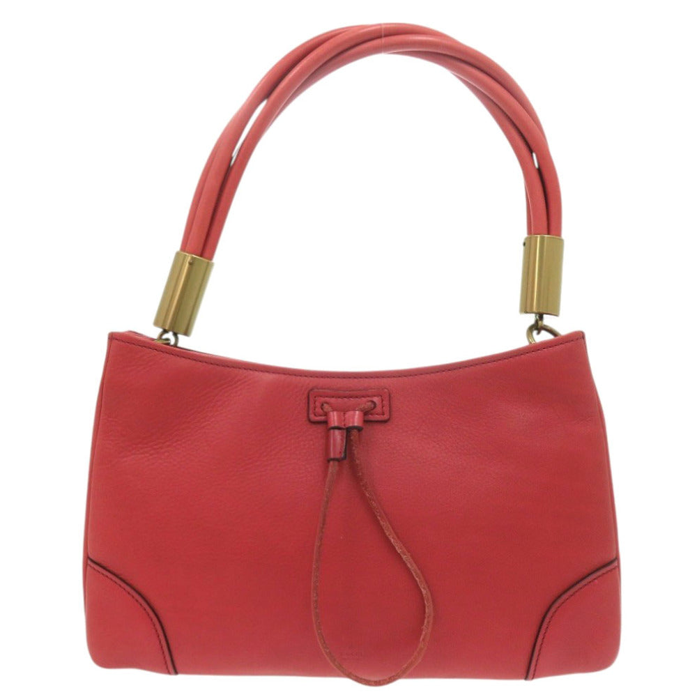 美品 グッチ 108964 レザー レッド トートバッグ 赤 0299【中古】GUCCI