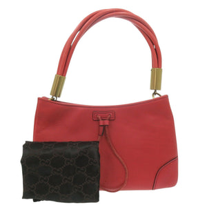 美品 グッチ 108964 レザー レッド トートバッグ 赤 0299【中古】GUCCI