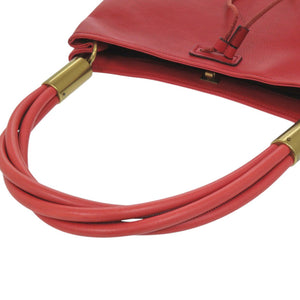 美品 グッチ 108964 レザー レッド トートバッグ 赤 0299【中古】GUCCI