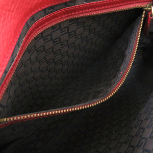 美品 グッチ 108964 レザー レッド トートバッグ 赤 0299【中古】GUCCI