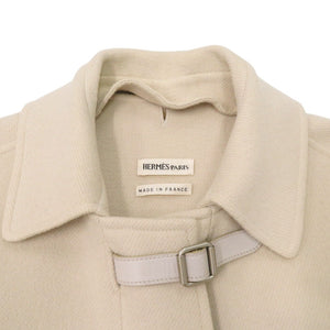 エルメス マルジェラ期 ウール/カシミヤ ベージュ コート 0322【中古】HERMES