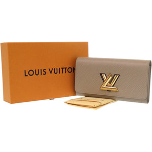 美品 ルイ ヴィトン ポルトフォイユ ツイスト エピ M67510 エピレザー ベージュ 二つ折り財布 LV 0324【中古】LOUIS VUITTON