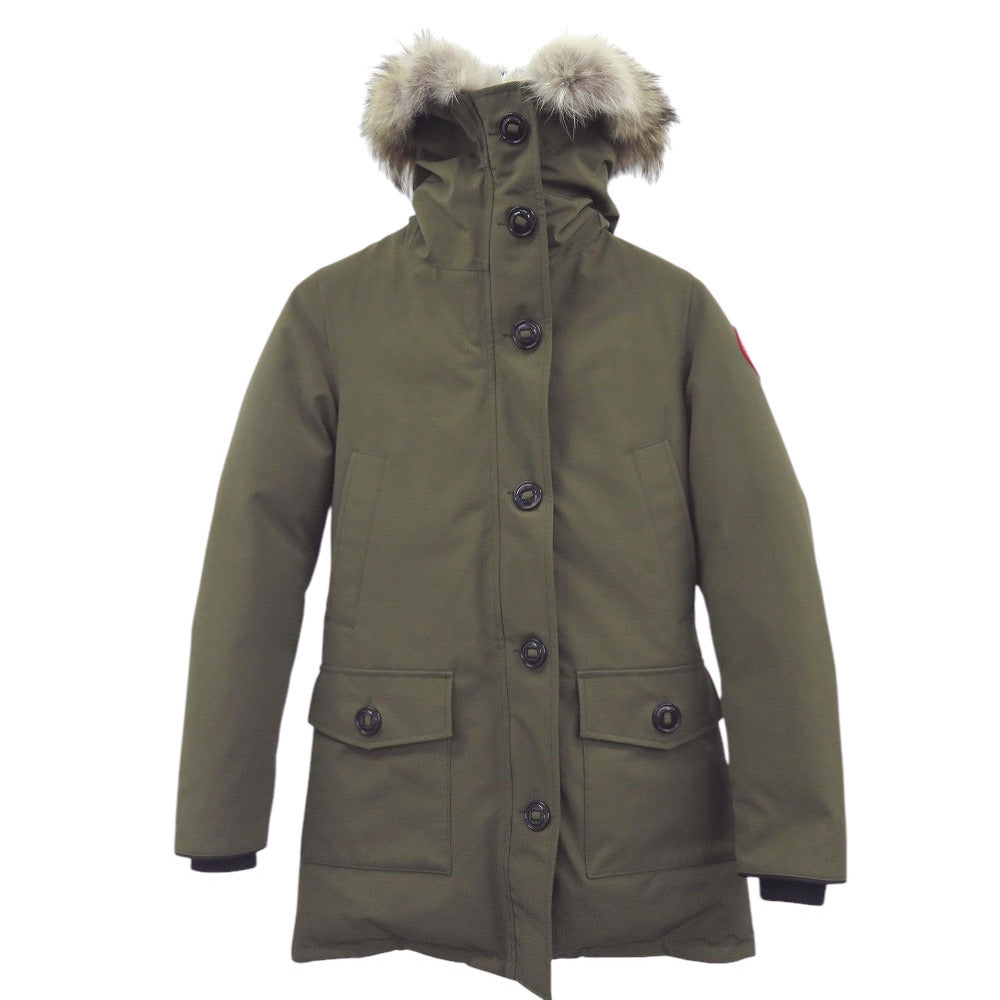 美品 カナダグース BRONTE PARKA ブロンテパーカ 2603JL XSサイズ ポリエステル コットン アース カーキ ダウンジャケット 0347【中古】CANADA GOOSE
