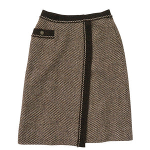 美品 シャネル P11501V06858 ツイード セットアップ サイズ38 ウール ブラウン 0348【中古】CHANEL