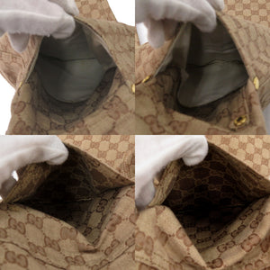 グッチ ヴィンテージ GGキャンバス レザー キャメル ベージュ ブラウン ゴールド金具 サイズ44 301-0640-5191 デニム パンツ ボトムス 0351【中古】GUCCI メンズ