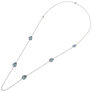 美品 バカラ フルール ドゥ プシデリック クリスタル シルバー925 ブルー ネックレス 0385【中古】Baccarat
