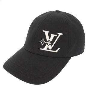 新品同様 ルイ ヴィトン キャップ LV スマッシュ M7608 サイズL コットン ノワール 帽子 キャップ 黒 LV 0402【中古】LOUIS VUITTON