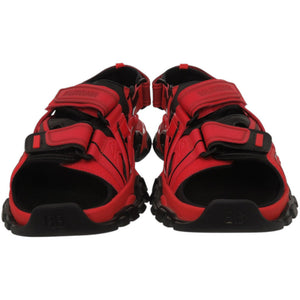 美品 バレンシアガ TRACK SANDAL トラック ベルクロ 617542 ラバー ファブリック レッド 赤 サンダル 0403【中古】BALENCIAGA