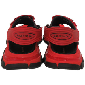 美品 バレンシアガ TRACK SANDAL トラック ベルクロ 617542 ラバー ファブリック レッド 赤 サンダル 0403【中古】BALENCIAGA