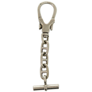 エルメス 1960年代 ヴィンテージ シェーヌダンクル キーホルダー シルバー800 シルバー カニ刻印 キーリング 0407【中古】HERMES