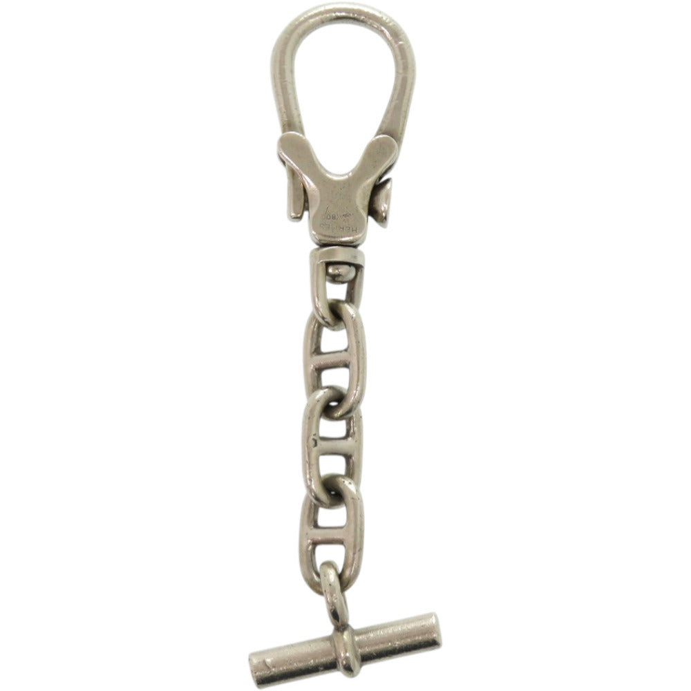 エルメス 1960年代 ヴィンテージ シェーヌダンクル キーホルダー シルバー800 シルバー カニ刻印 キーリング 0407【中古】HERMES