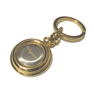美品 サルヴァトーレフェラガモ ロゴ メタル ゴールド キーリング キーホルダー 0409【中古】Salvatore Ferragamo