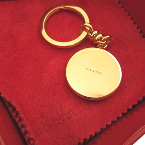 美品 サルヴァトーレフェラガモ ロゴ メタル ゴールド キーリング キーホルダー 0409【中古】Salvatore Ferragamo