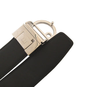 新品同様 ダンヒル リバーシブル Ⅾバックル クラシック シグネチャー レザー ブルー 青 ブラック 黒 ベルト 0423【中古】dunhill