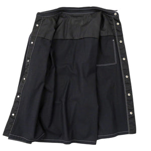 美品 プラダ ストレッチシャツジャケット SC696 ブラック コットン 黒 サイズL メンズ 0436【中古】PRADA