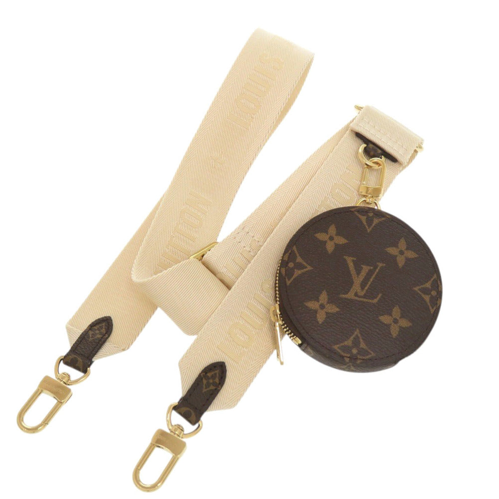 未使用 ルイ ヴィトン オンザゴーPM用 コインケース付ショルダーストラップ モノグラム キャンバス ホワイト LV 0437【中古】LOUIS VUITTON