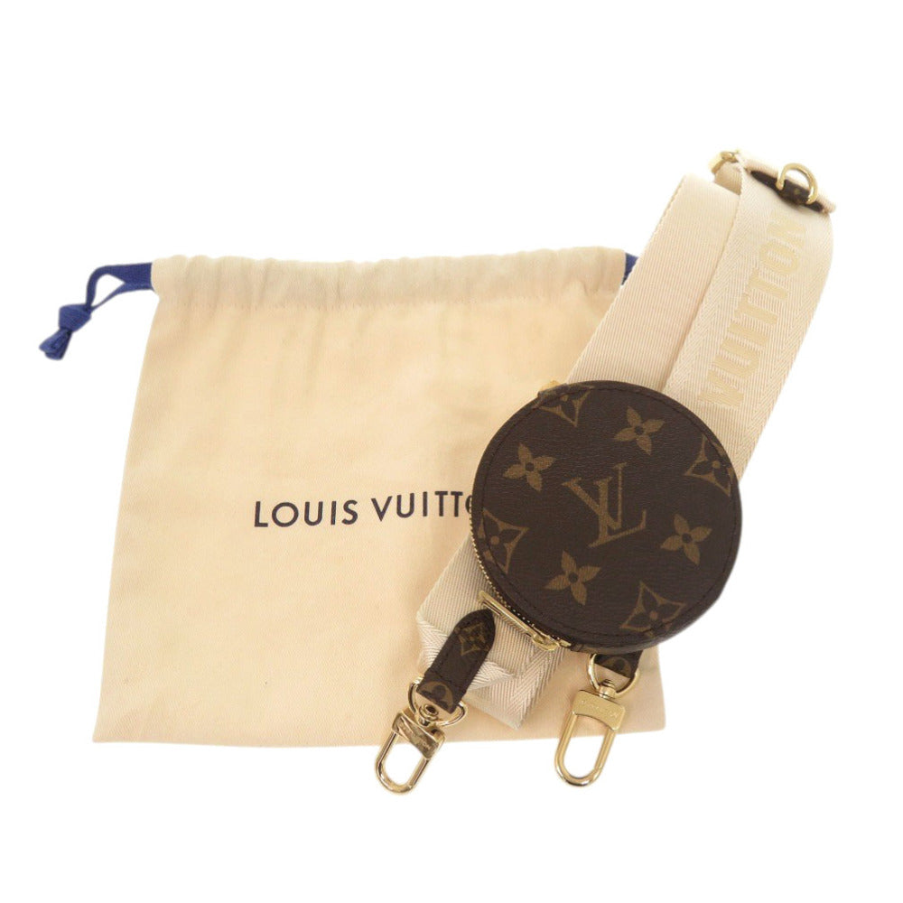 未使用 ルイ ヴィトン オンザゴーPM用 コインケース付ショルダーストラップ モノグラム キャンバス ホワイト LV 0437【中古】LOUIS VUITTON